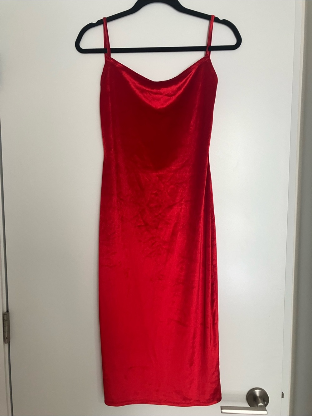 Reformation Merel Velvet Dress - Red - Picture 6 of 7